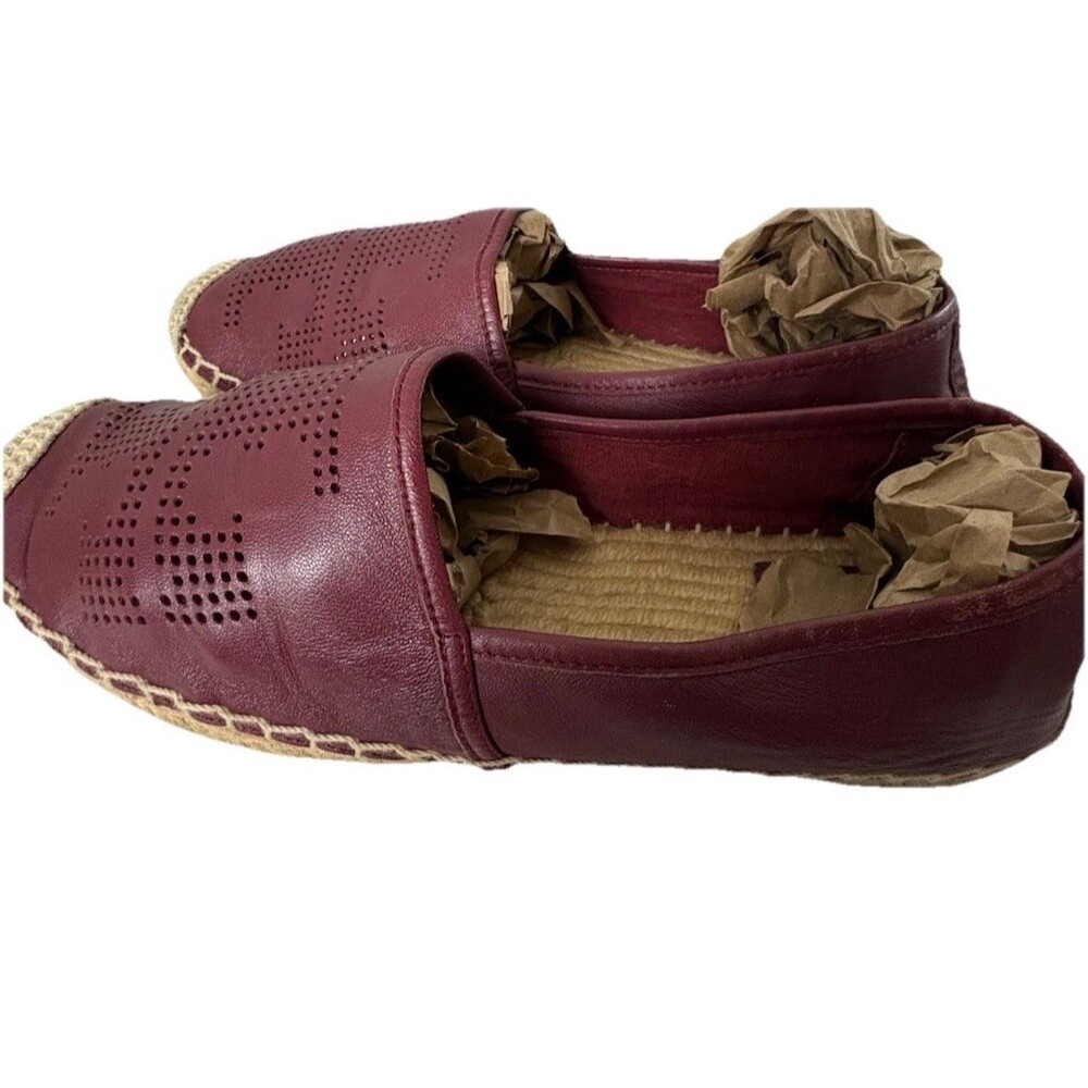 Tory Burch Espadrilles Flats Agate Red Soft Leather Vacation Resort Summer 7
